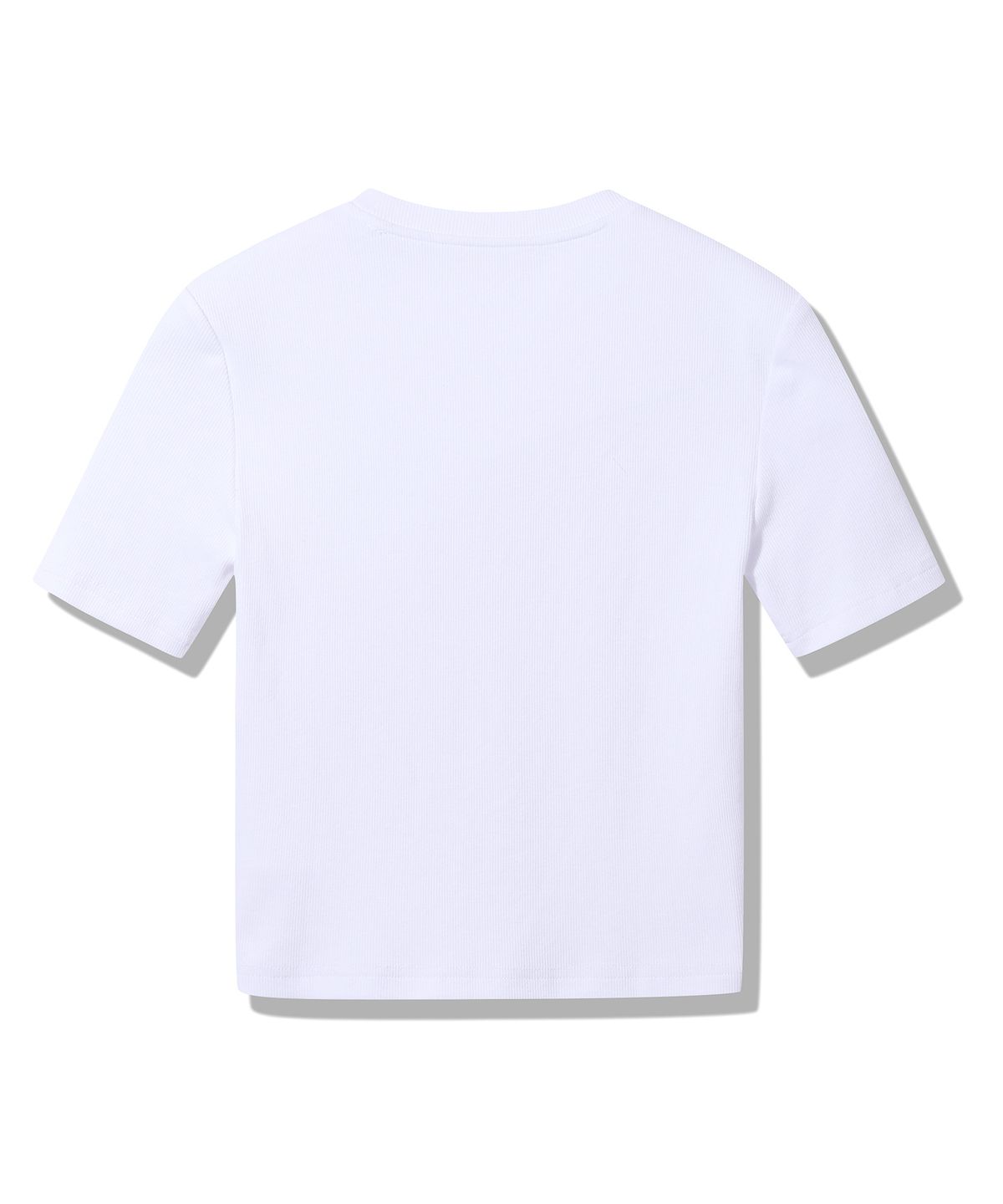 지프(JEEP) WOMEN 스몰로고 크롭 골지 반팔 티셔츠 (JQ5TSF502WH)