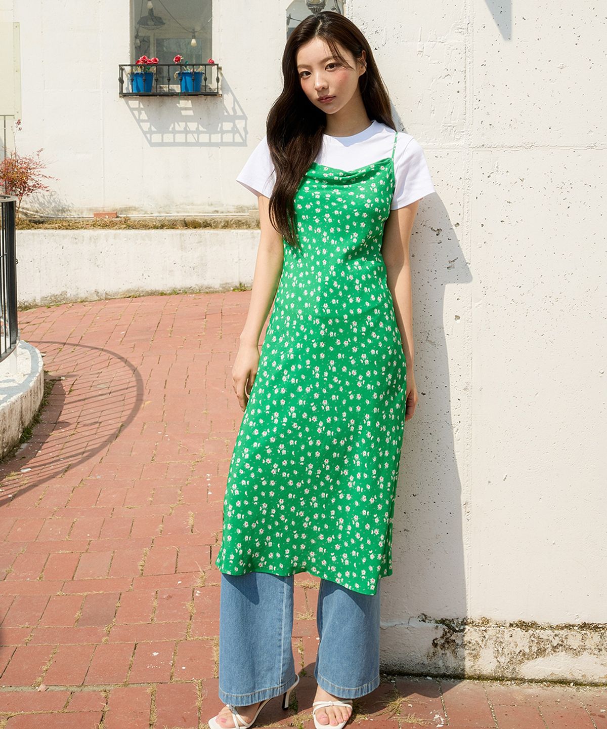 올리브 데 올리브(OLIVE DES OLIVE) 절개 와이드 데님 팬츠 OJ5ML3050