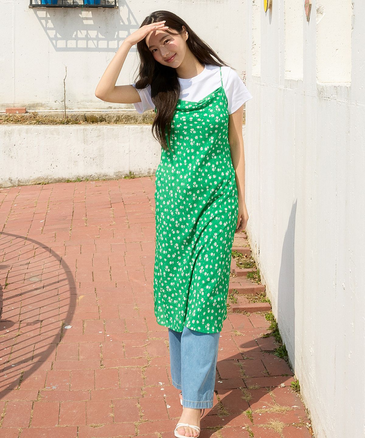 올리브 데 올리브(OLIVE DES OLIVE) 절개 와이드 데님 팬츠 OJ5ML3050