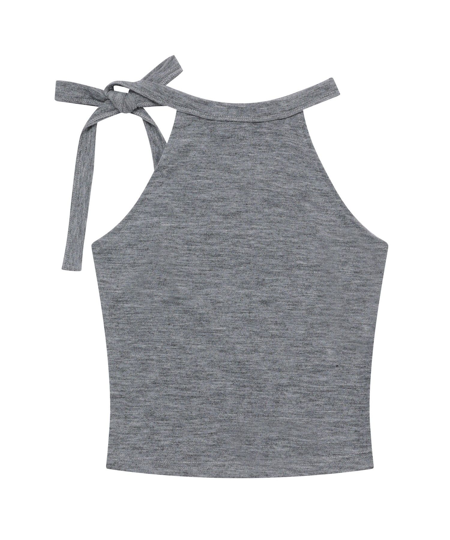 MUSINSA | MUCENT Bow-up Ribbon Crop Halter Sleeveless Nashi