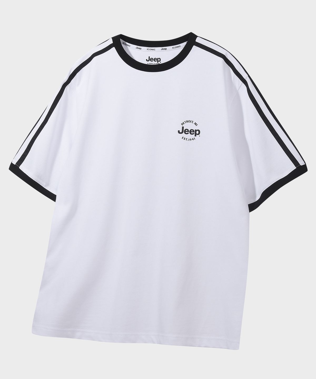 지프(JEEP) WAVY 트랙 반팔 티셔츠 (JR5TSU131WH)