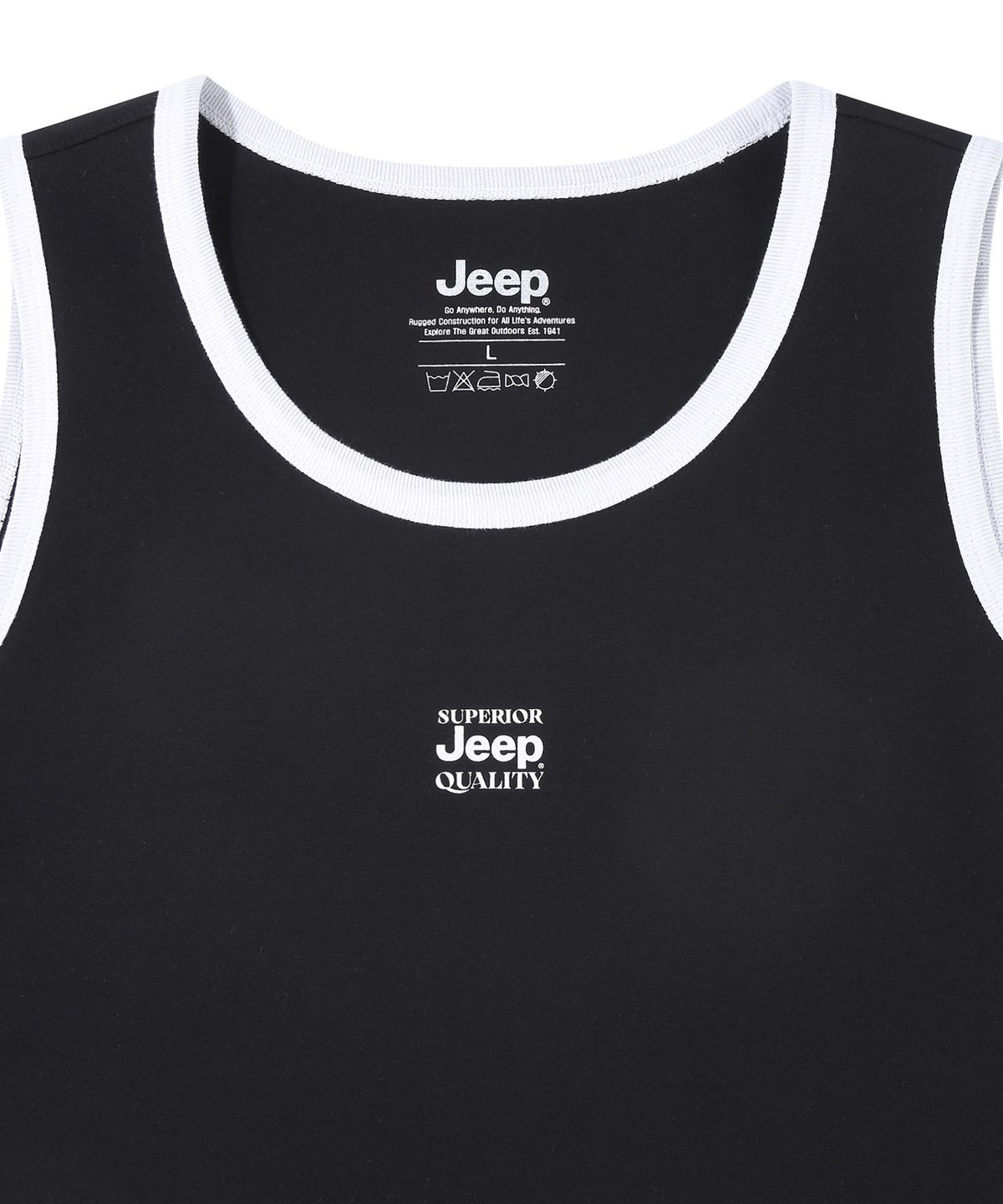 지프(JEEP) WOMEN WAVY 링거 민소매 티셔츠 (JR5TSF052BK)