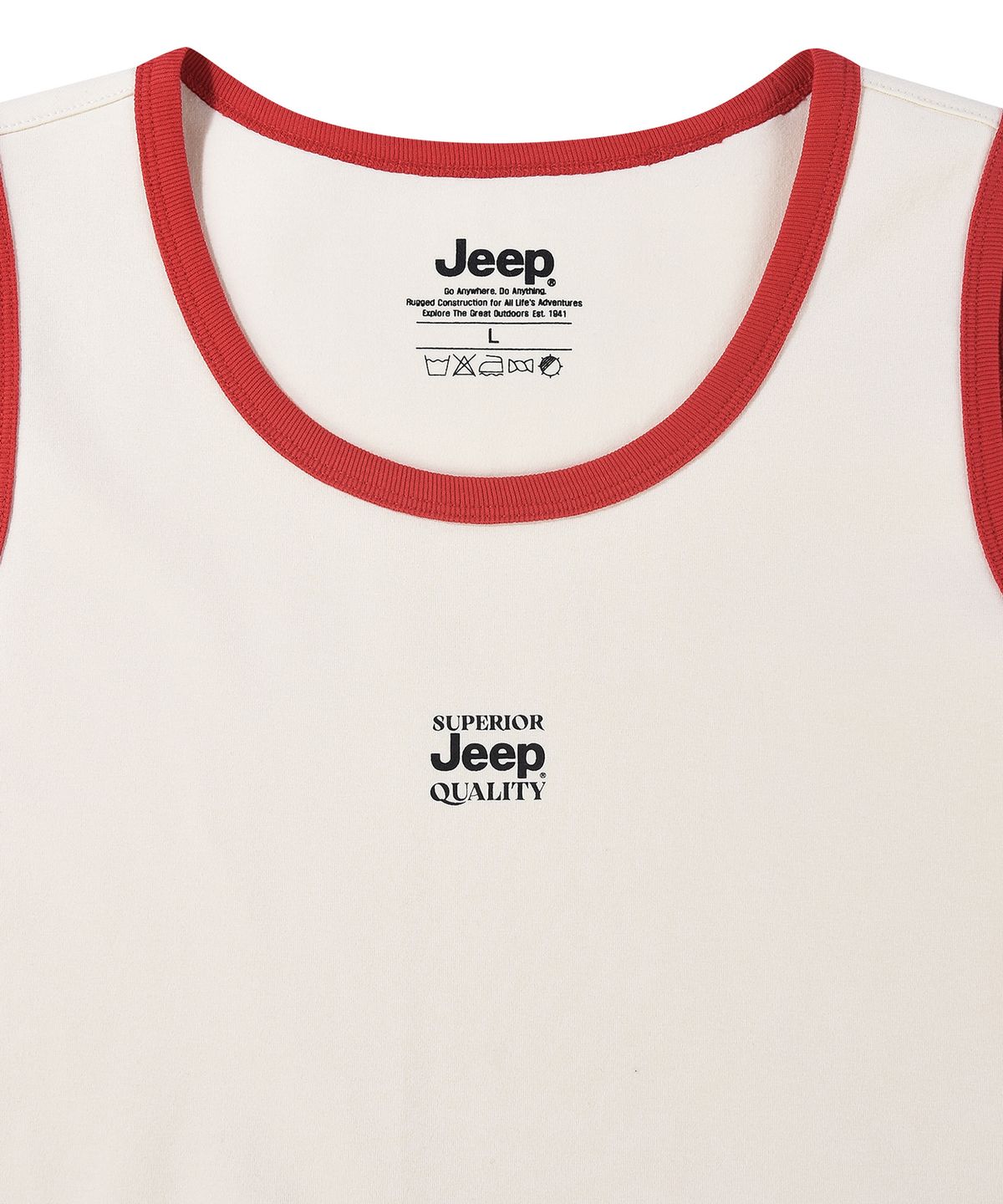 지프(JEEP) WOMEN WAVY 링거 민소매 티셔츠 (JR5TSF052IV)