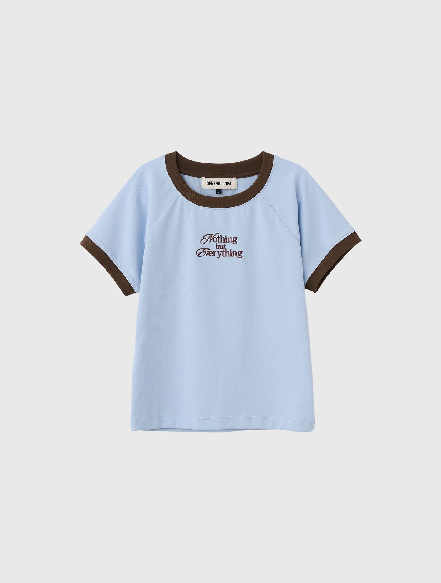 ★GENERAL IDEA★ WOMAN Raglan Crop Ringer T-Shirt [LIGHT BLU MUSINSA | GENERAL IDEA Raglan Crop Ringer T-Shirt [LIGHT