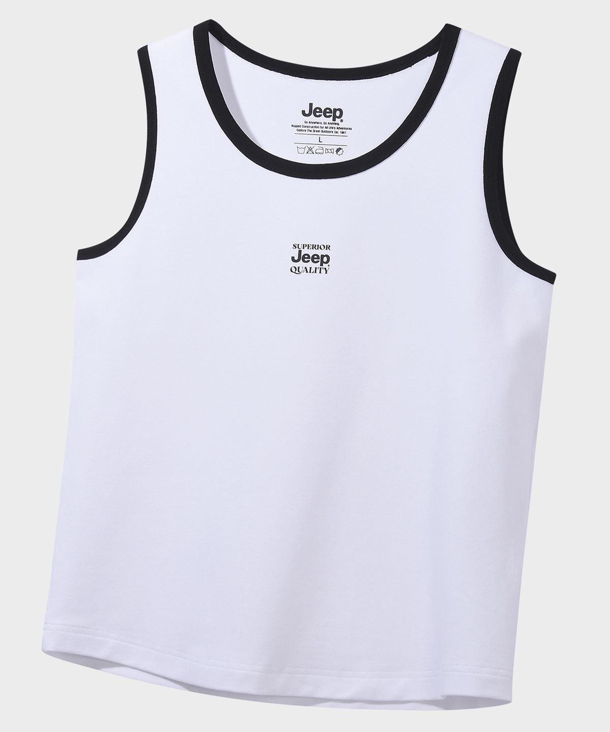 지프(JEEP) WOMEN WAVY 링거 민소매 티셔츠 (JR5TSF052WH)