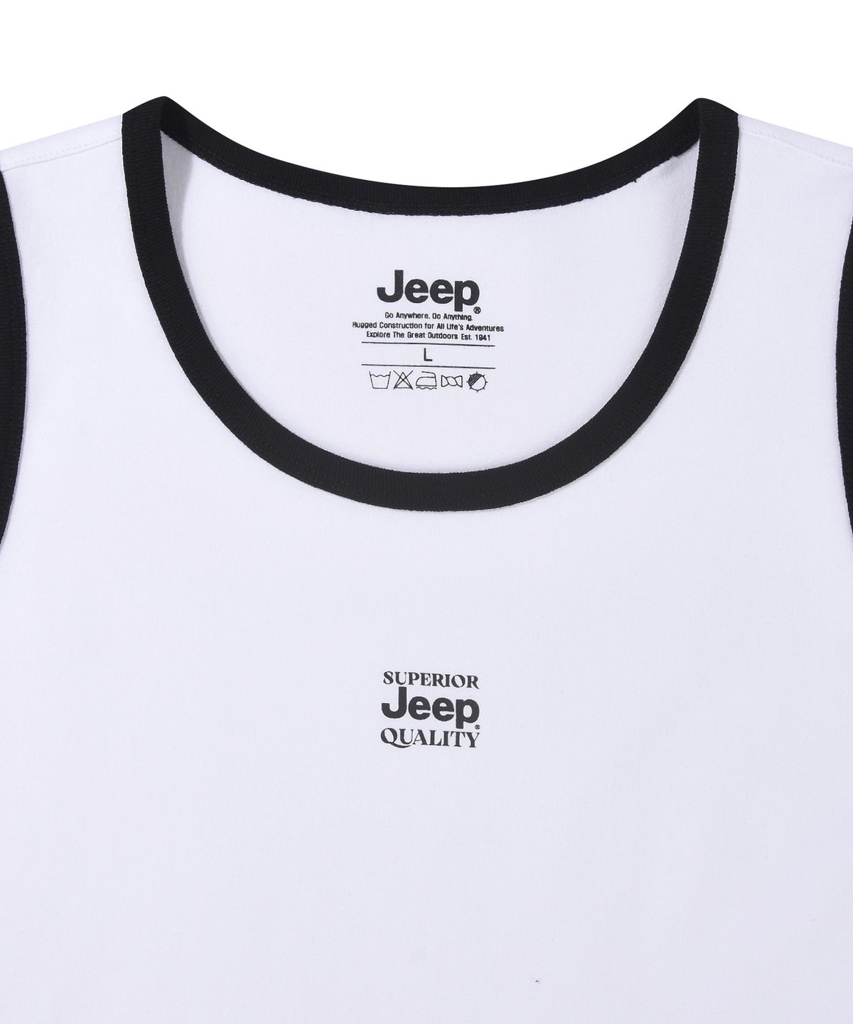지프(JEEP) WOMEN WAVY 링거 민소매 티셔츠 (JR5TSF052WH)