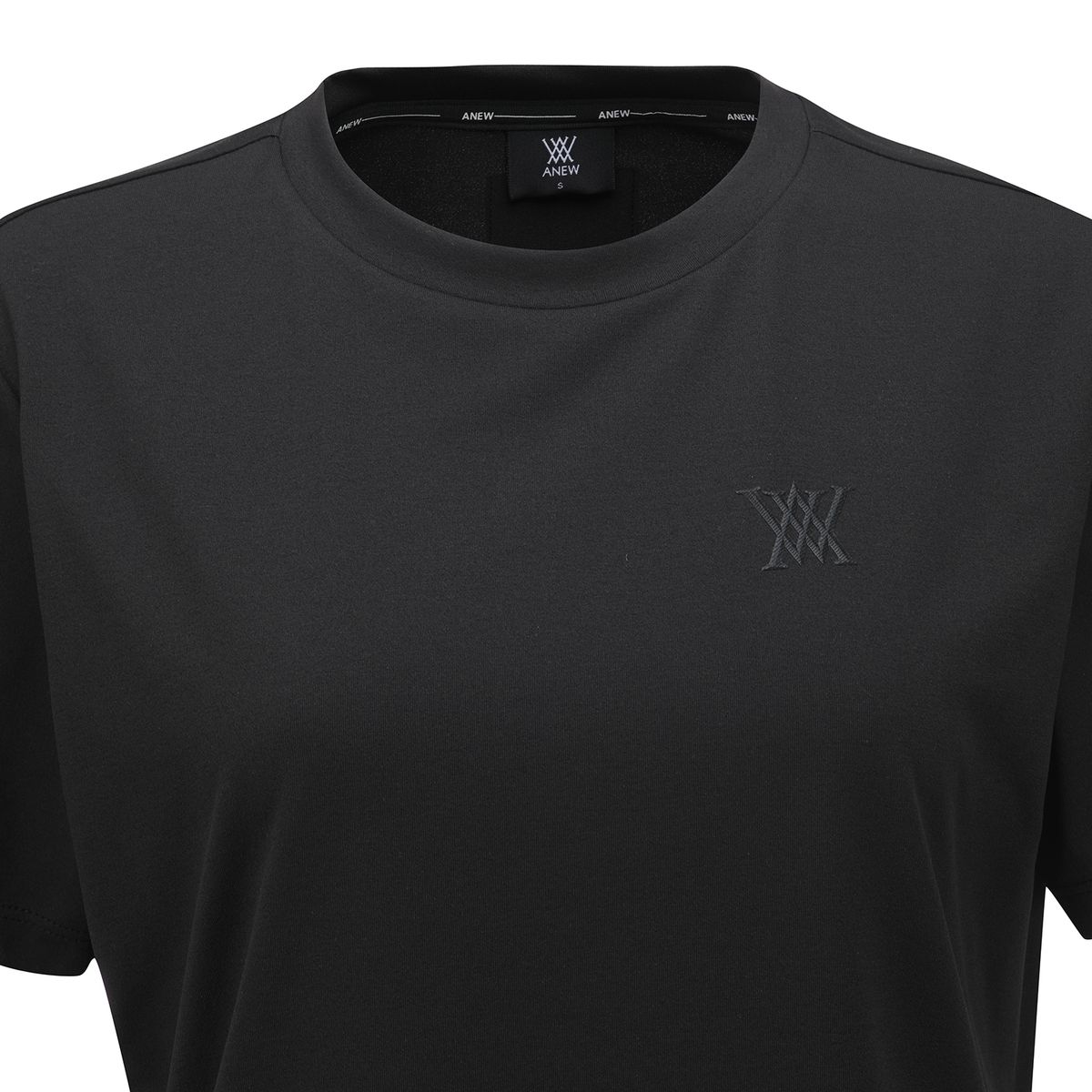 어뉴골프(ANEW GOLF) WOMEN SM ESSENTIAL ROUND SHORT T-SHIRT_BK