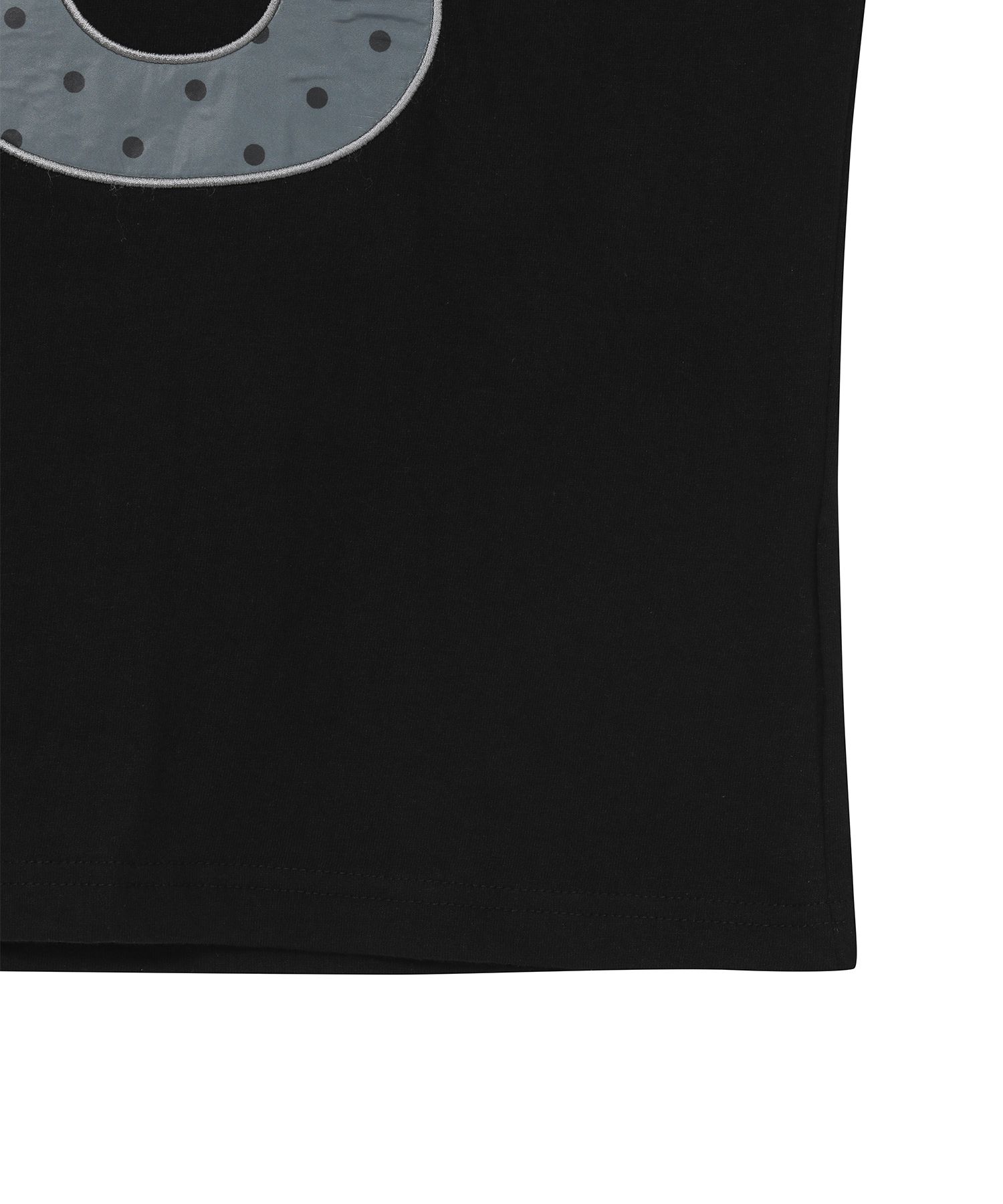 MUSINSA | BAUF 3 logo dot slim fit t-shirt [black]