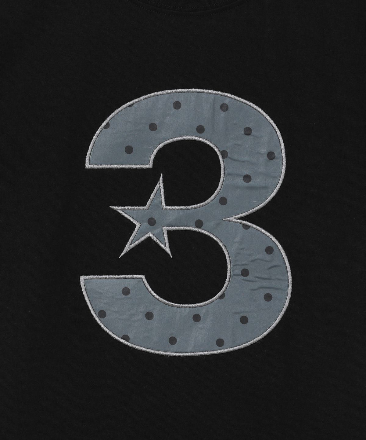 바우프(BAUF) 3 logo 도트 슬림핏 티셔츠 [블랙]