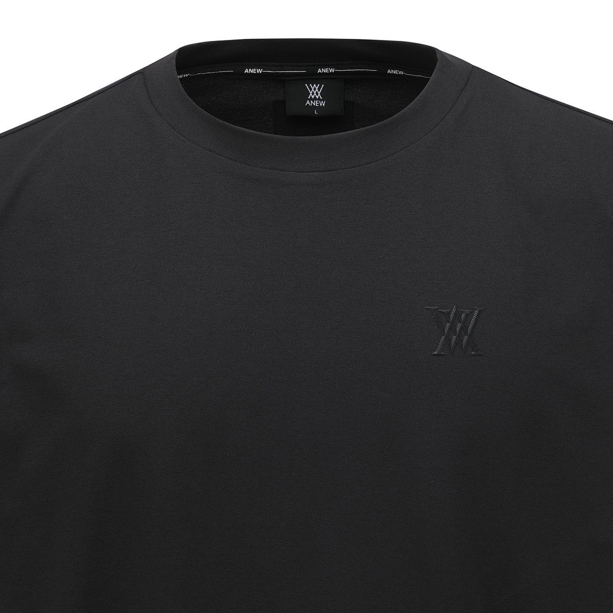 어뉴골프(ANEW GOLF) MEN SM ESSENTIAL ROUND SHORT T-SHIRT_BK