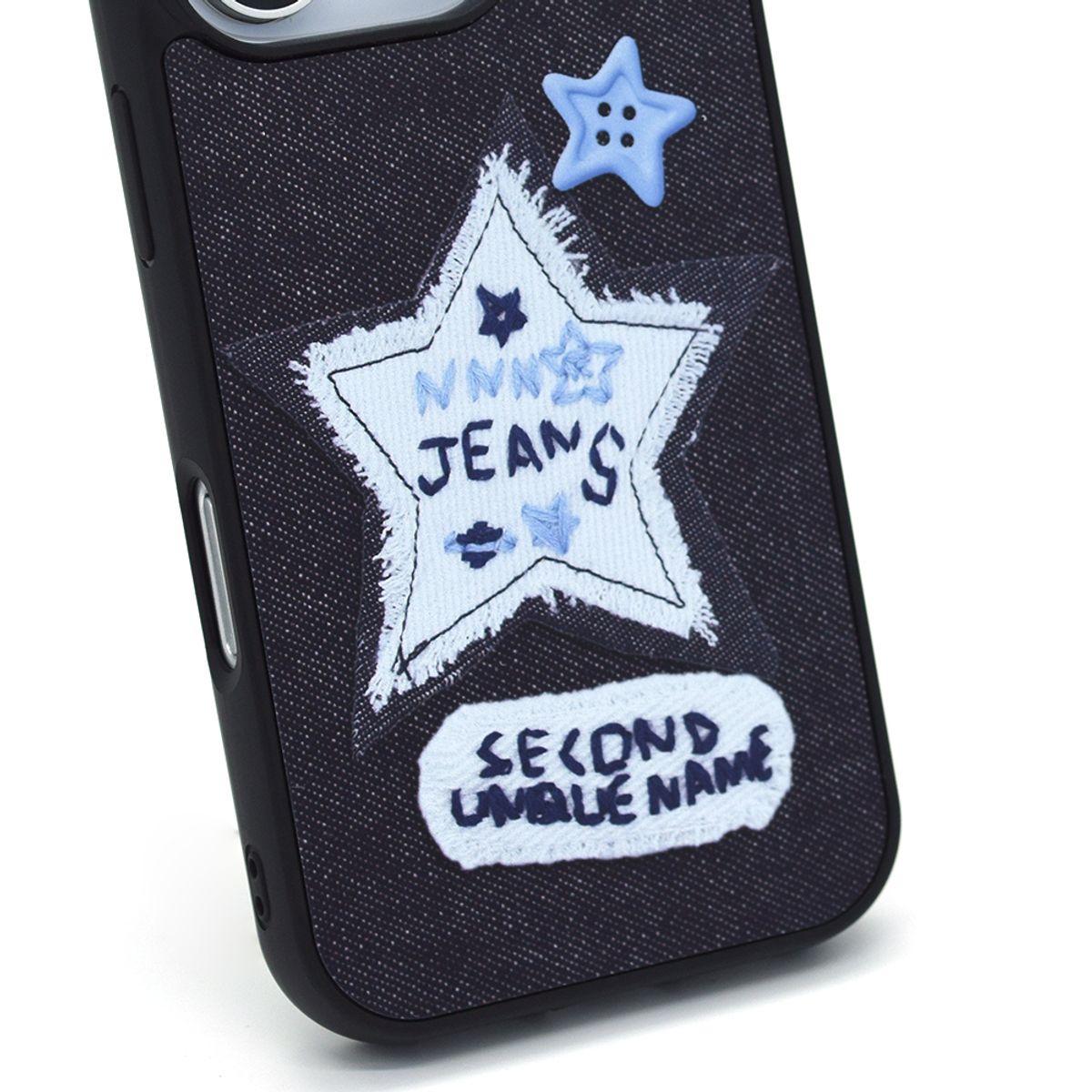 세컨드유니크네임(SECOND UNIQUE NAME) SUN CASE GRAPHIC DENIM BLACK