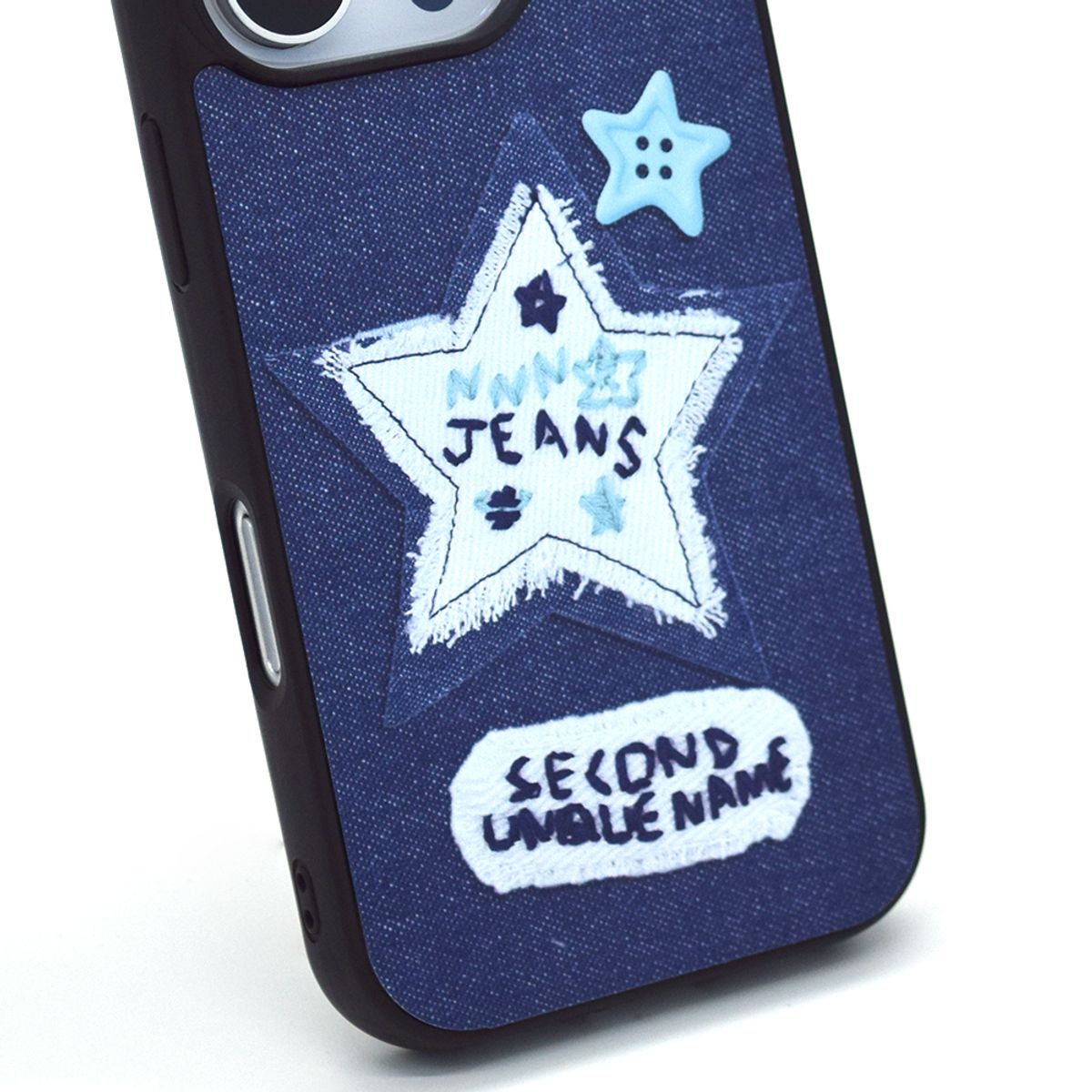 세컨드유니크네임(SECOND UNIQUE NAME) SUN CASE GRAPHIC DENIM BLUE