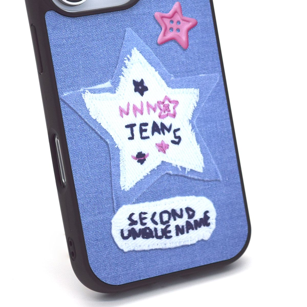 세컨드유니크네임(SECOND UNIQUE NAME) SUN CASE GRAPHIC DENIM LIGHT BLUE