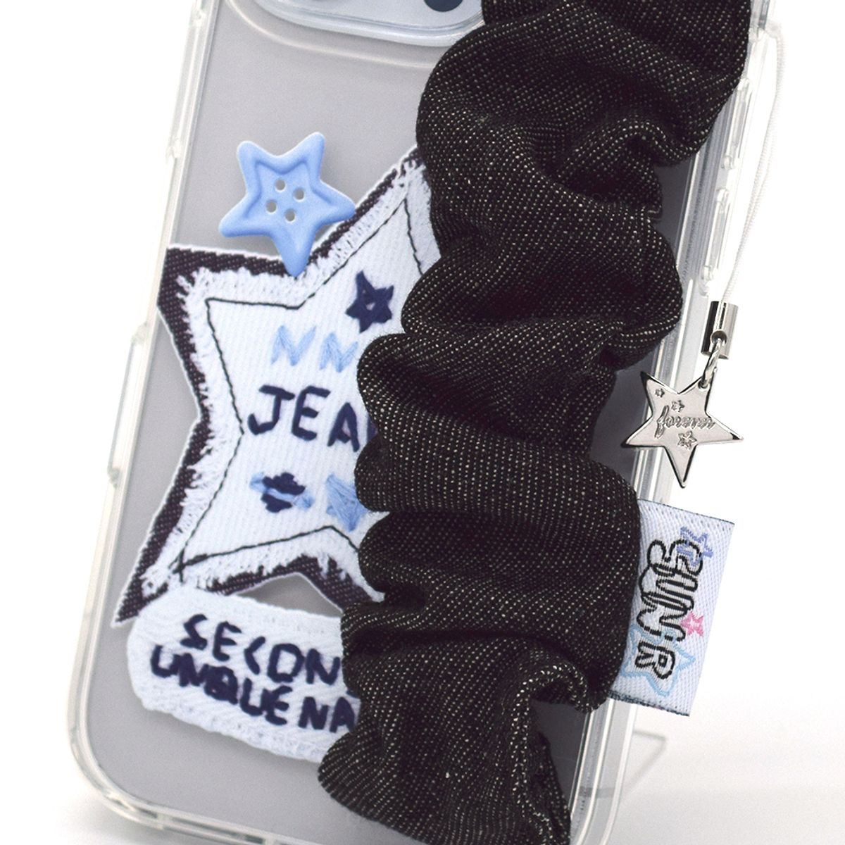 세컨드유니크네임(SECOND UNIQUE NAME) SUN CASE CLEAR DENIM GOBULL BAND BLACK