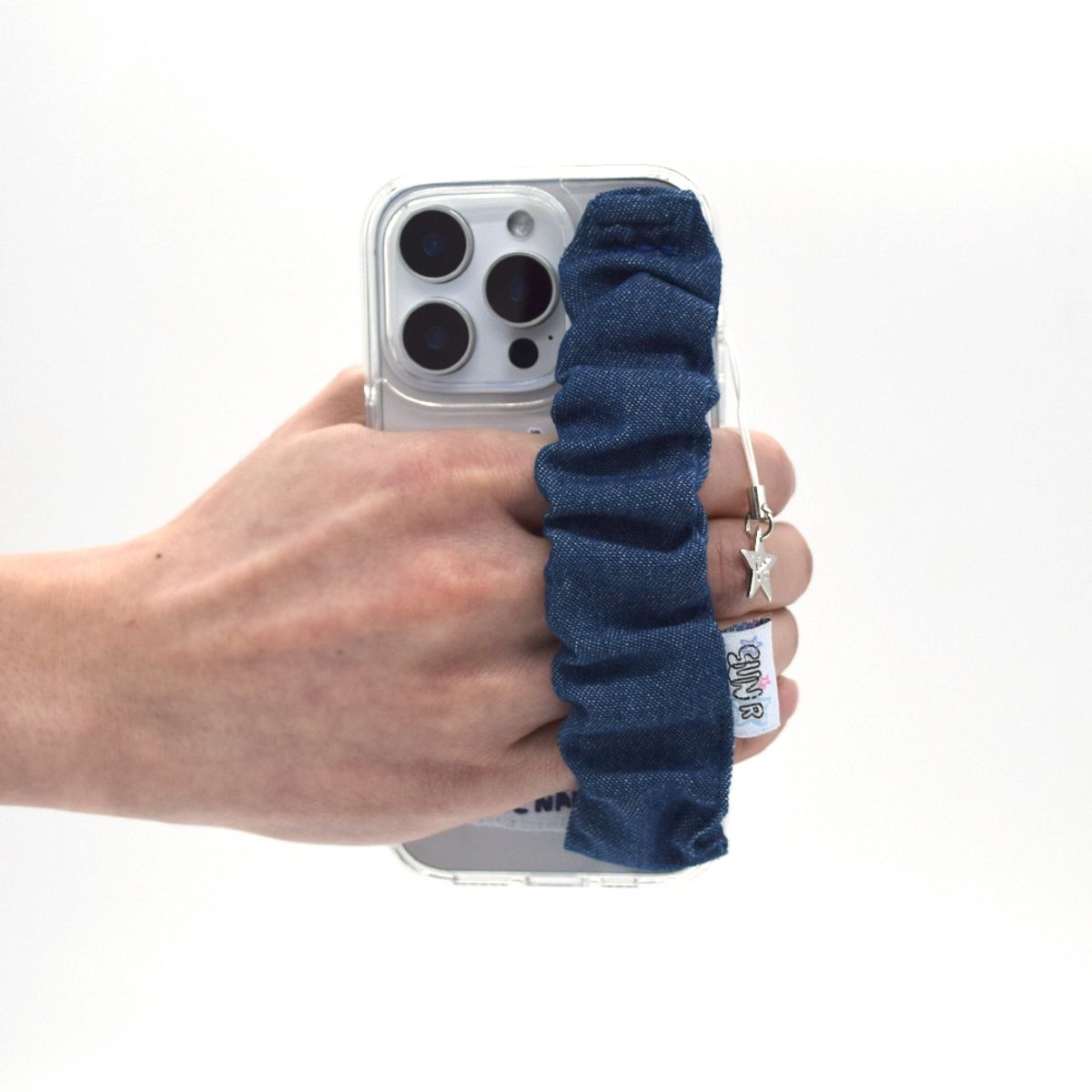 세컨드유니크네임(SECOND UNIQUE NAME) SUN CASE CLEAR DENIM GOBULL BAND BLUE