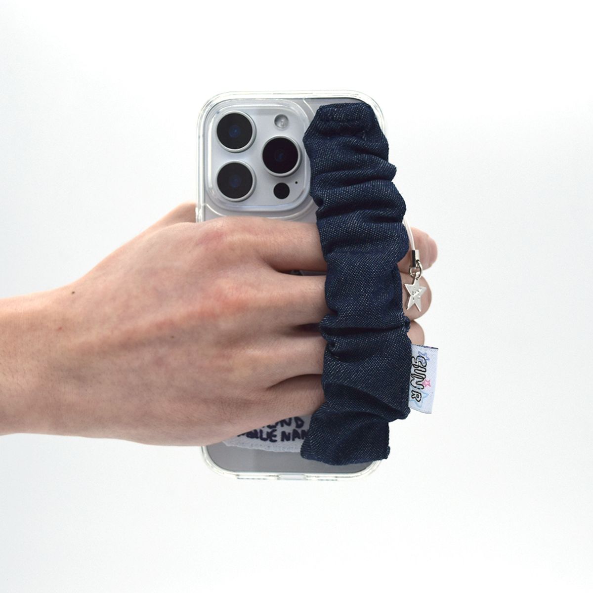 세컨드유니크네임(SECOND UNIQUE NAME) SUN CASE CLEAR DENIM GOBULL BAND NAVY