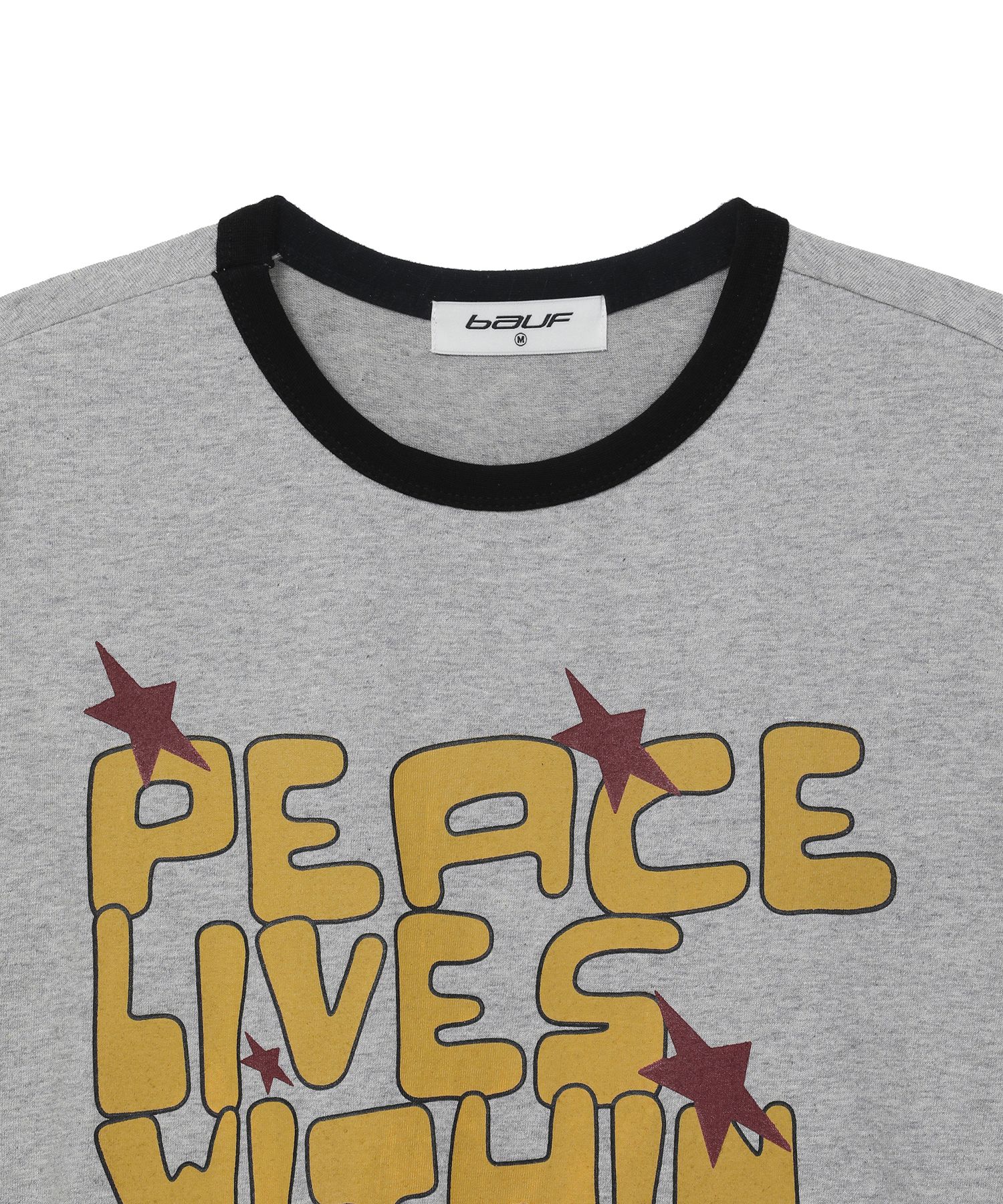 MUSINSA公式 | BAUF Peace Ringer T-Shirt [Gray]