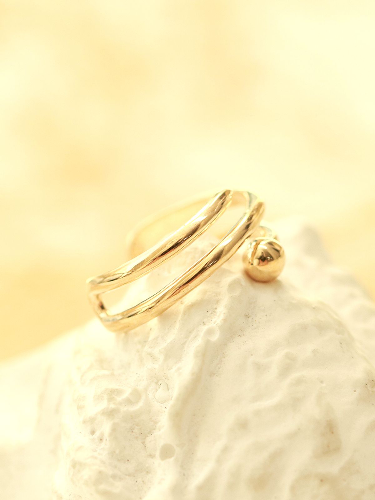 미니멀피어싱(MINIMALPIERCING) 14K 두줄 볼 이어커프 귀찌