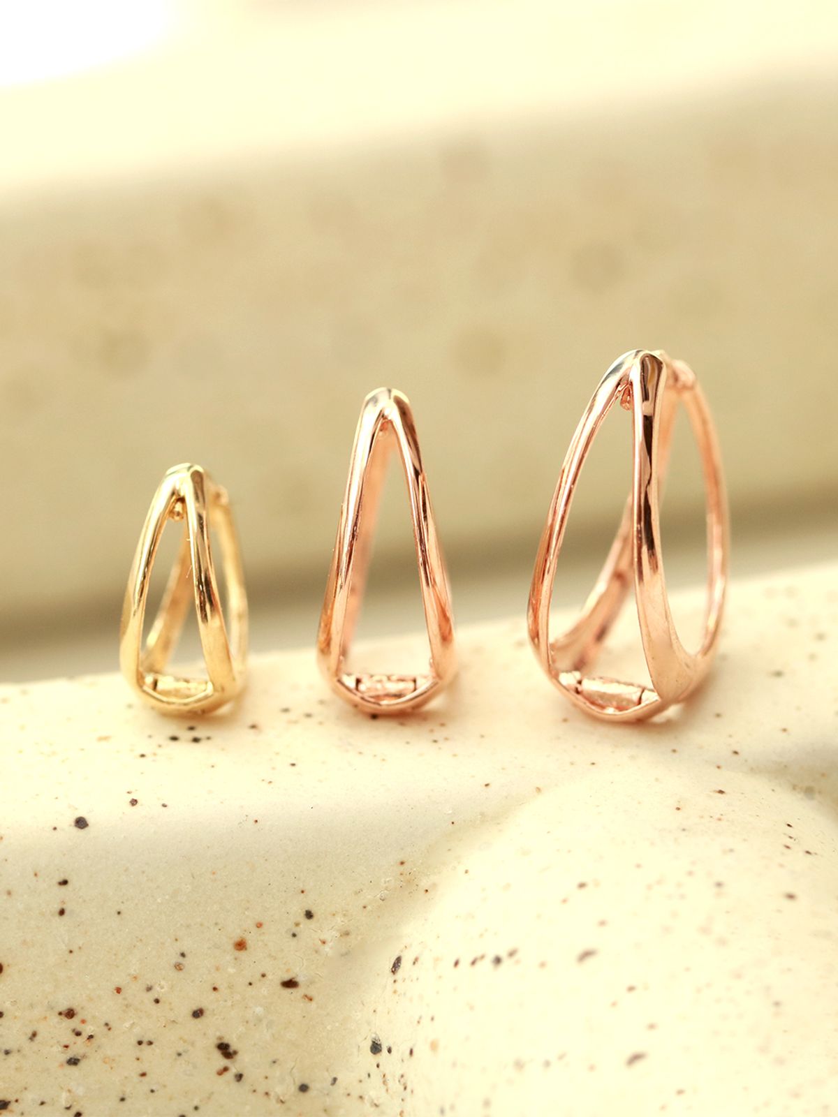 미니멀피어싱(MINIMALPIERCING) 14K 볼드 두줄 링 피어싱 귀걸이