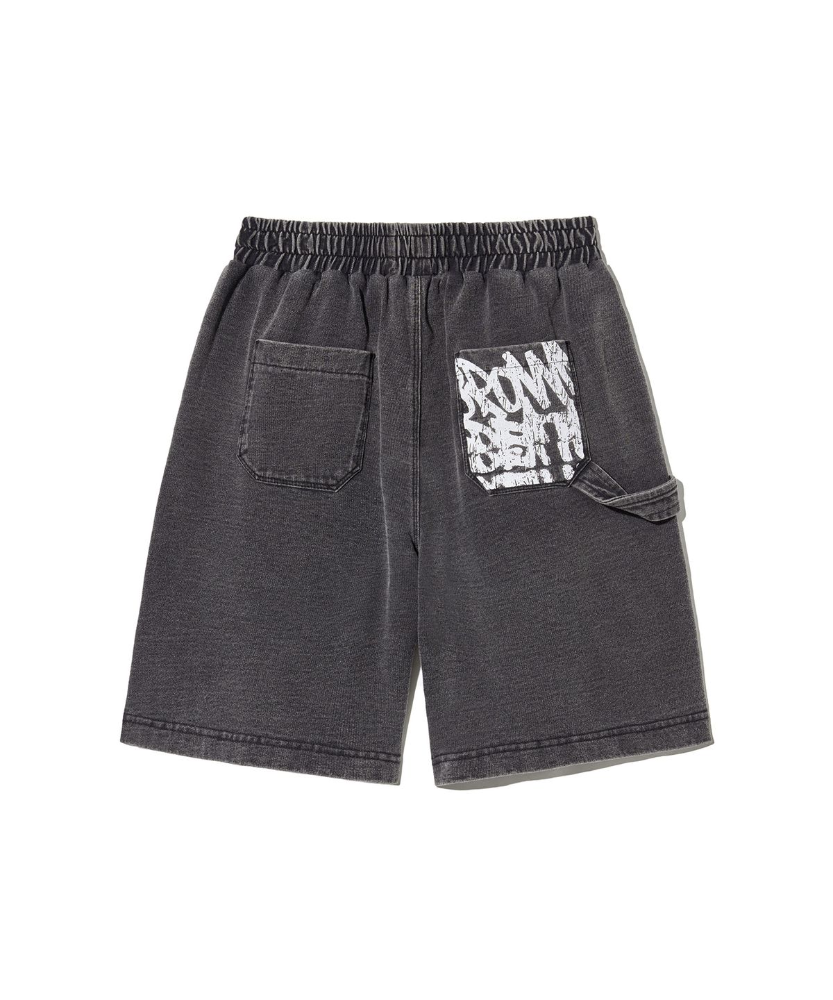 브라운브레스 키즈(BROWNBREATH KIDS) KIDS TAG DENIM SHORTS - BLACK