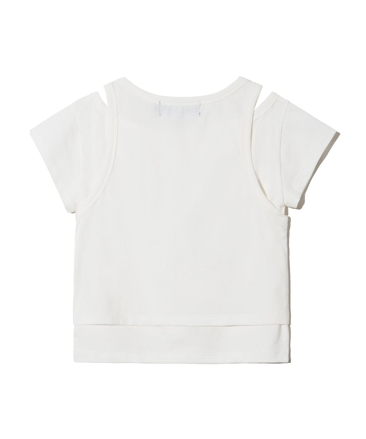 브라운브레스 키즈(BROWNBREATH KIDS) KIDS LAYERED SLIM TEE - WHITE