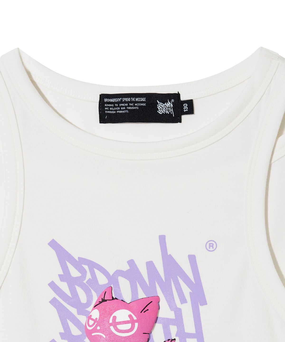 브라운브레스 키즈(BROWNBREATH KIDS) KIDS LAYERED SLIM TEE - WHITE