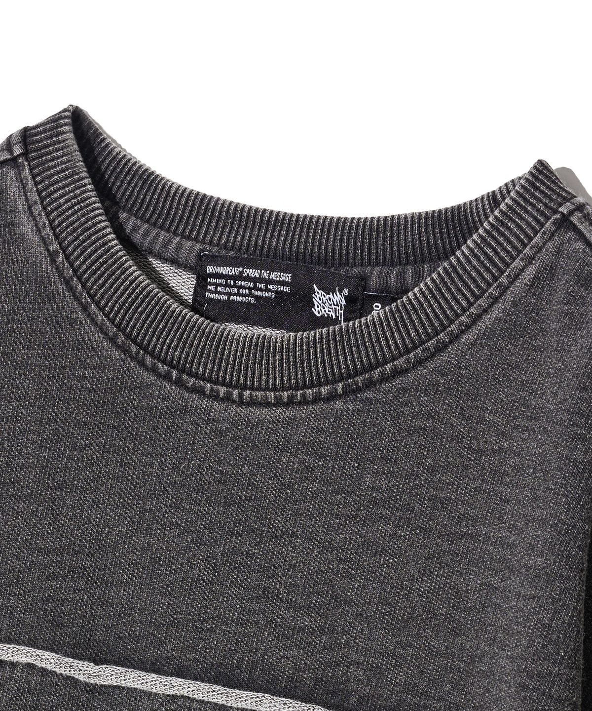 브라운브레스 키즈(BROWNBREATH KIDS) KIDS TAG DENIM TEE - BLACK