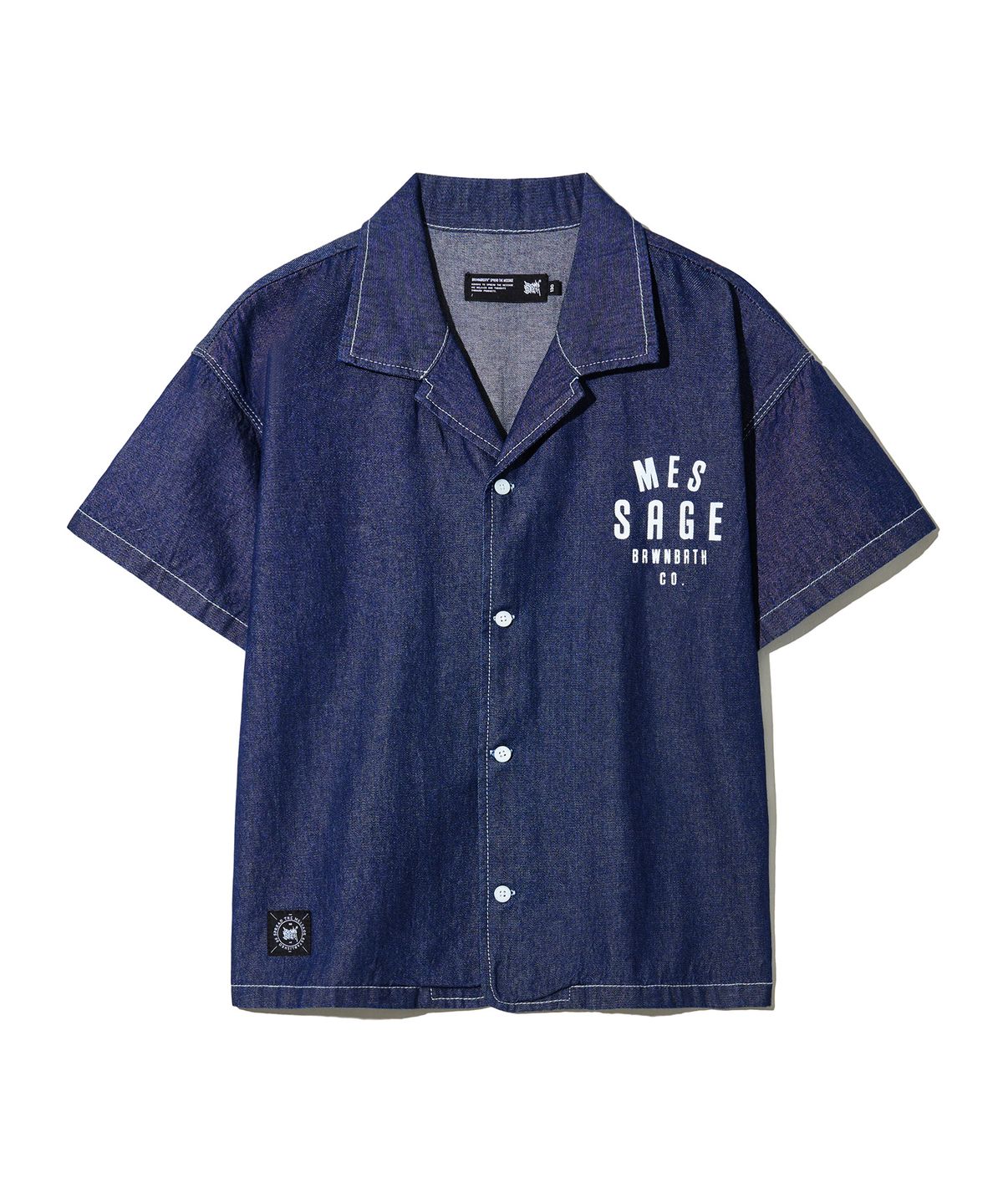 브라운브레스 키즈(BROWNBREATH KIDS) KIDS SUMMER DENIM SHIRTS - DARK INDIGO