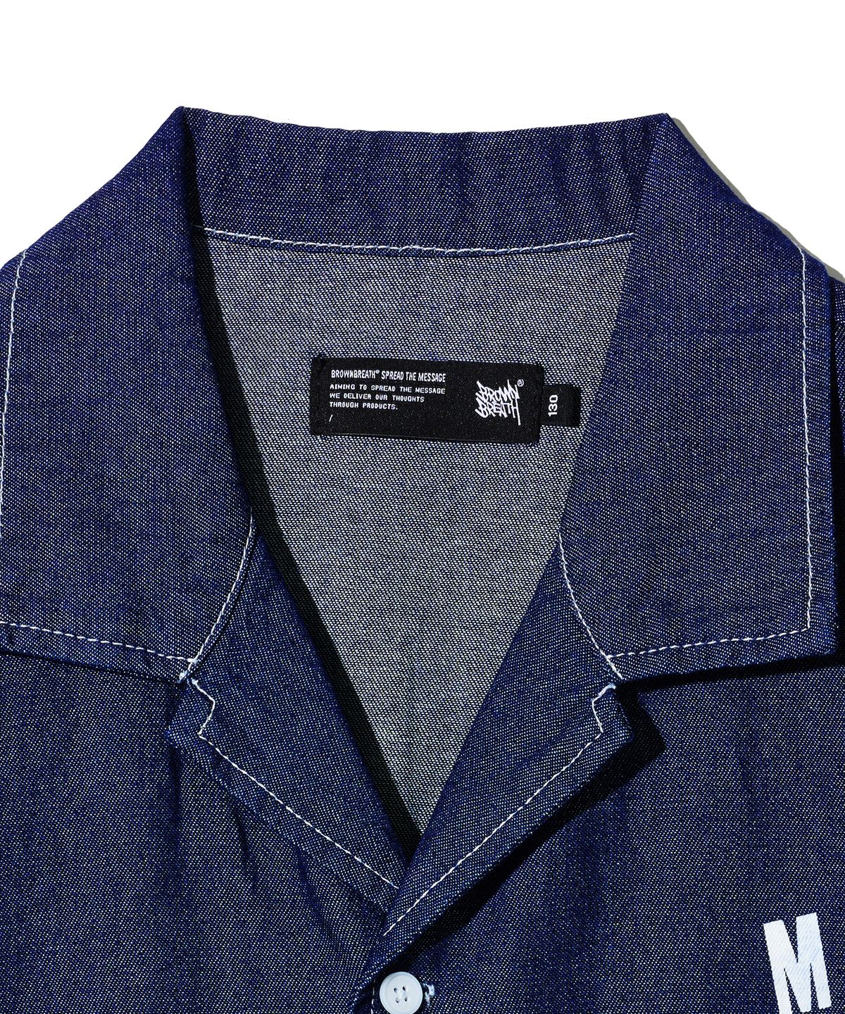 브라운브레스 키즈(BROWNBREATH KIDS) KIDS SUMMER DENIM SHIRTS - DARK INDIGO