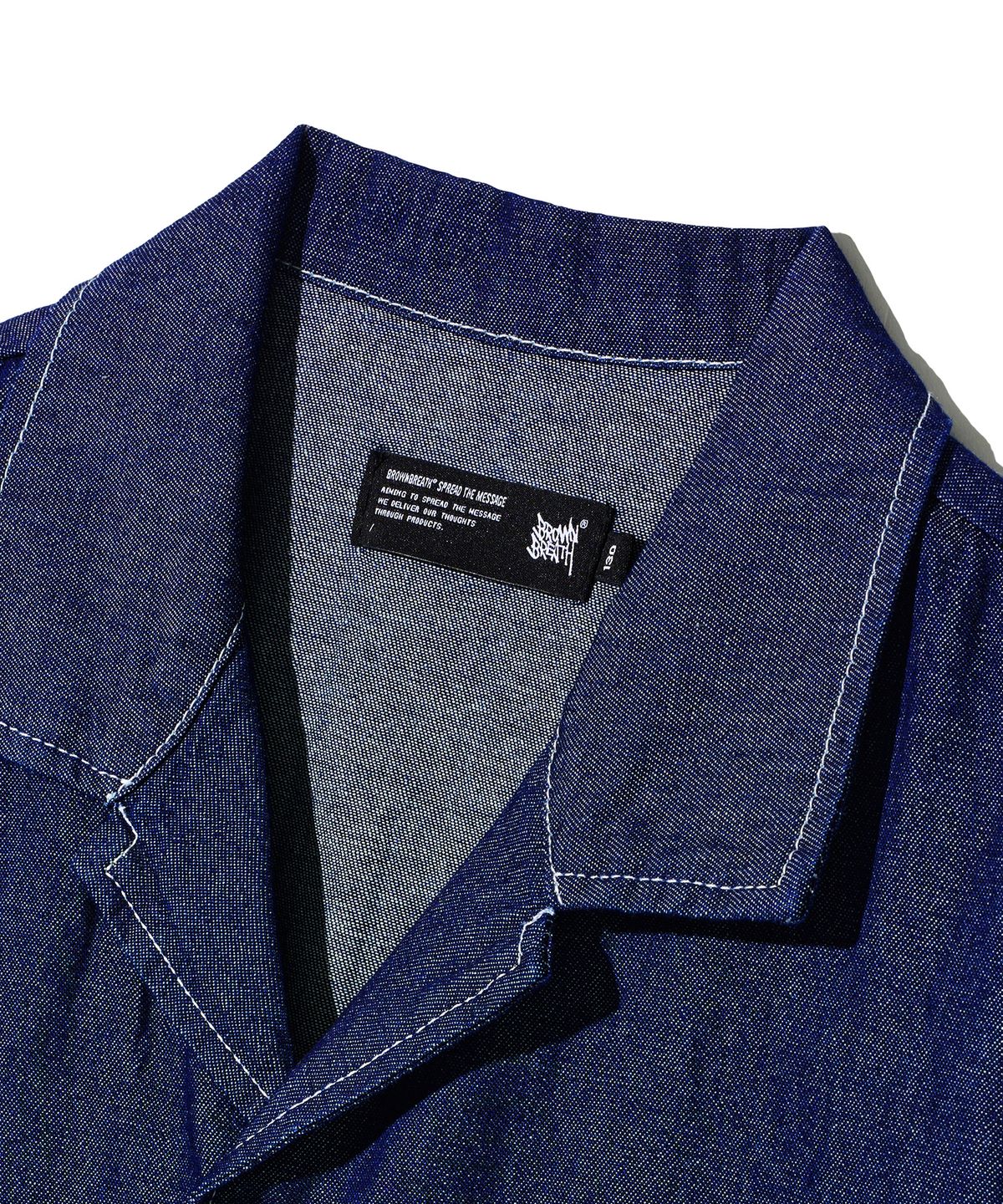 브라운브레스 키즈(BROWNBREATH KIDS) KIDS SUMMER DENIM SHIRTS - DARK INDIGO