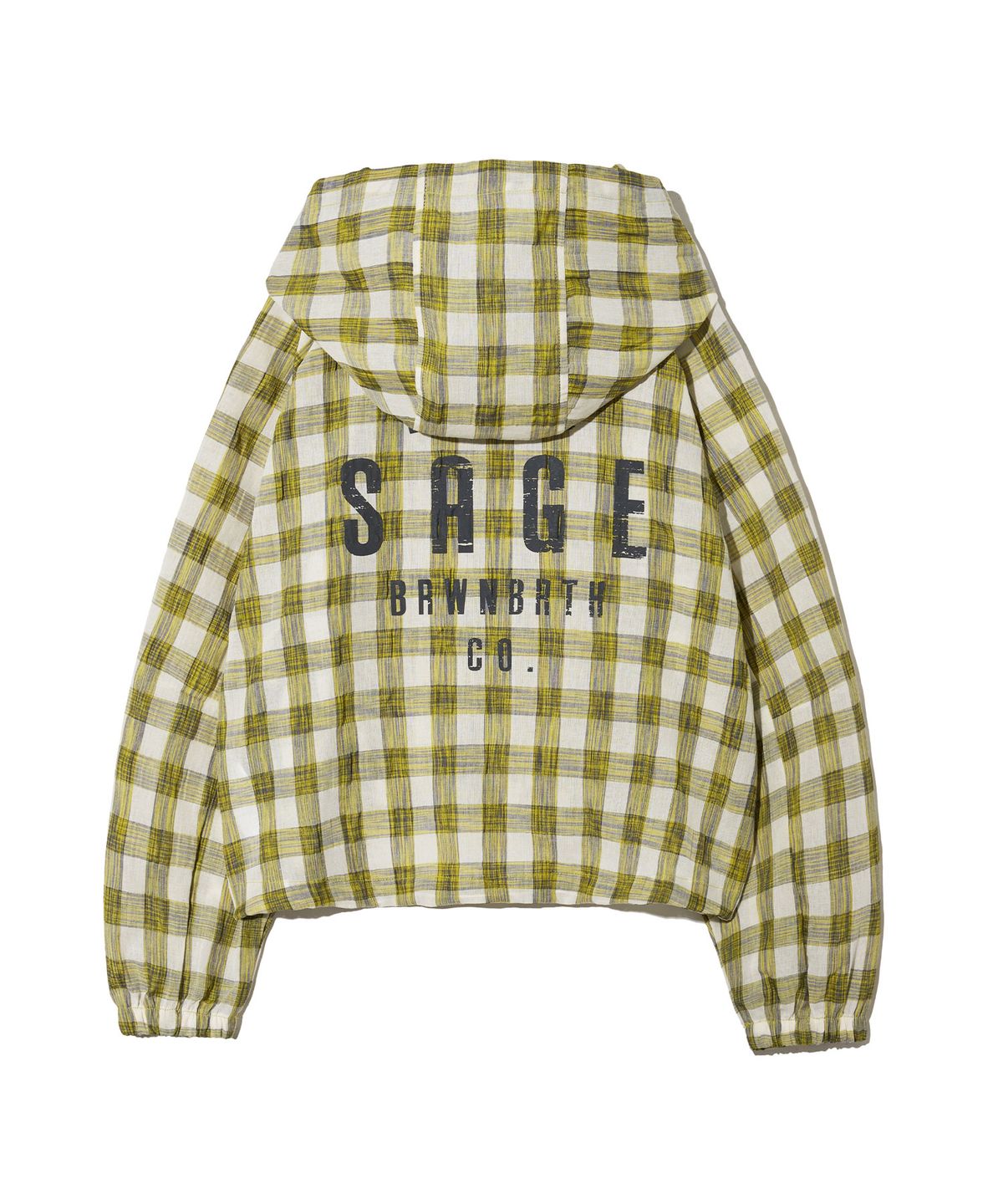 브라운브레스 키즈(BROWNBREATH KIDS) KIDS CHECK HOOD JACKET - YELLOW