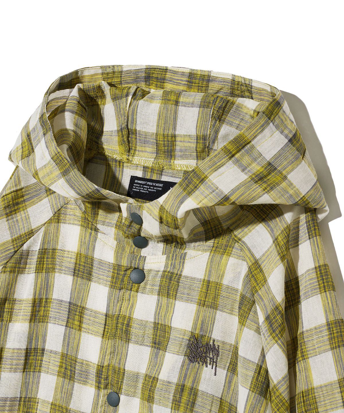 브라운브레스 키즈(BROWNBREATH KIDS) KIDS CHECK HOOD JACKET - YELLOW