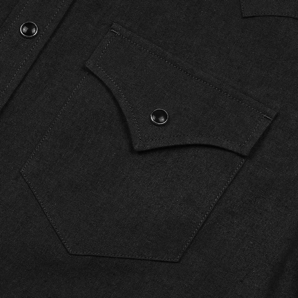 솔티(SORTIE) 034 Linen Western Shirts (Black)