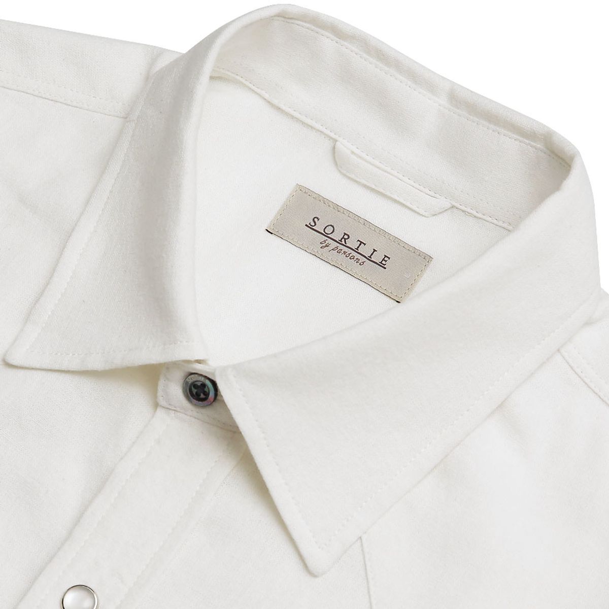 솔티(SORTIE) 034 Linen Western Shirts (White)