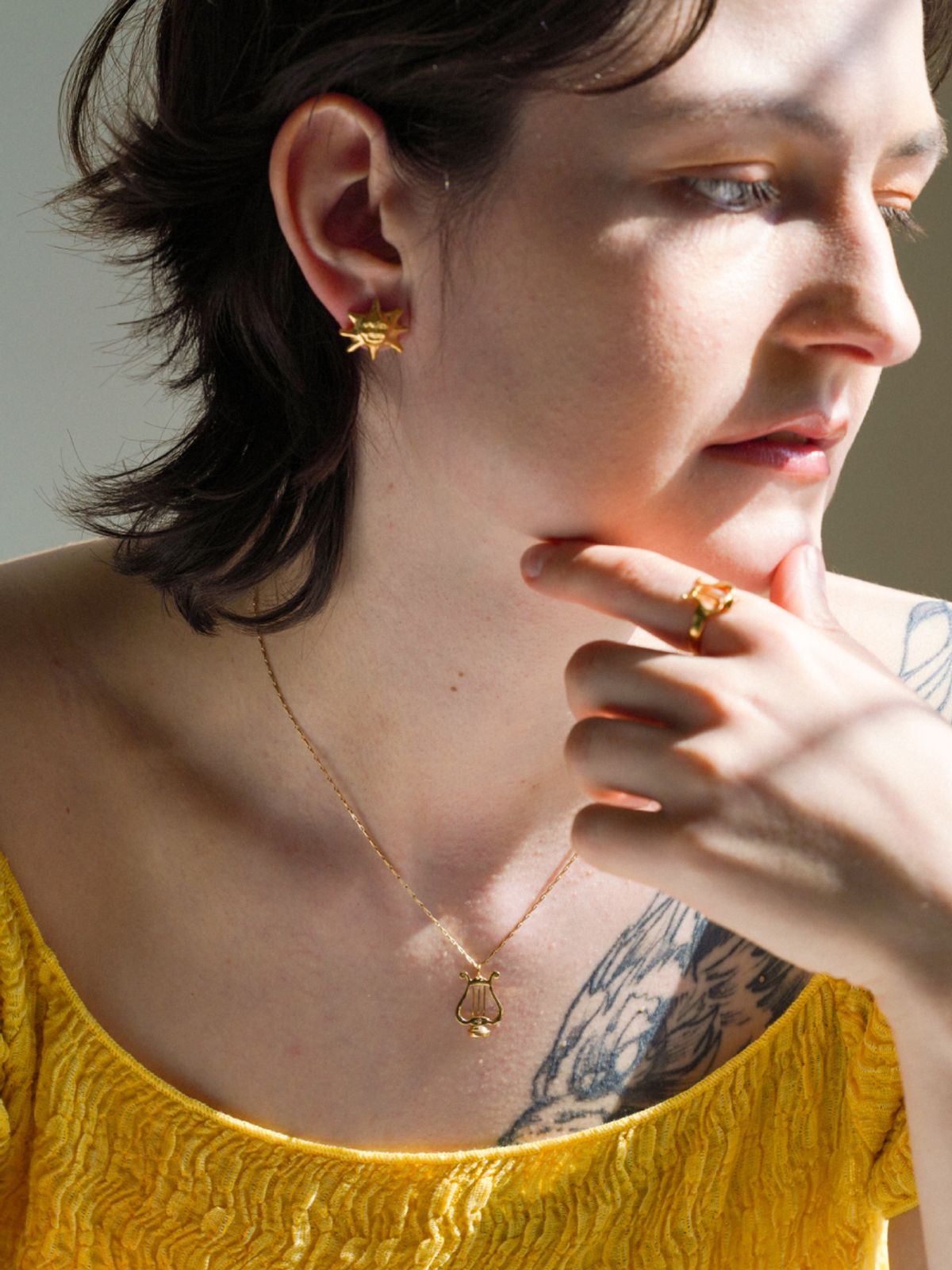 오버그레이(OVERGREY) Lyra Necklace 3 - Gold
