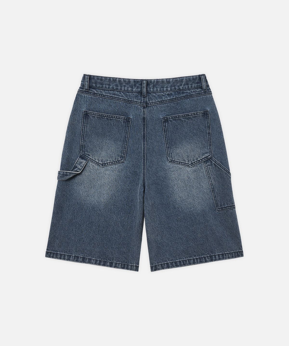 드로우핏(DRAW FIT) [DRAW FIT X DAILY ROOM] 로버스트 버뮤다 와이드 데님 팬츠 [BLUE]