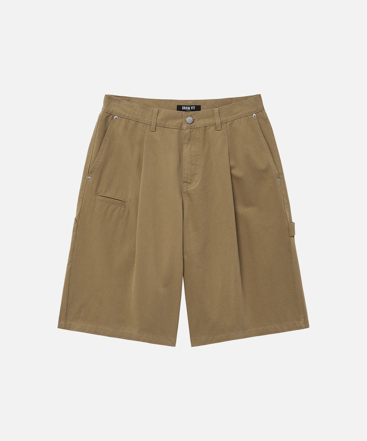 드로우핏(DRAW FIT) [DRAW FIT X DAILY ROOM] 로버스트 버뮤다 와이드 치노 팬츠 [BEIGE]