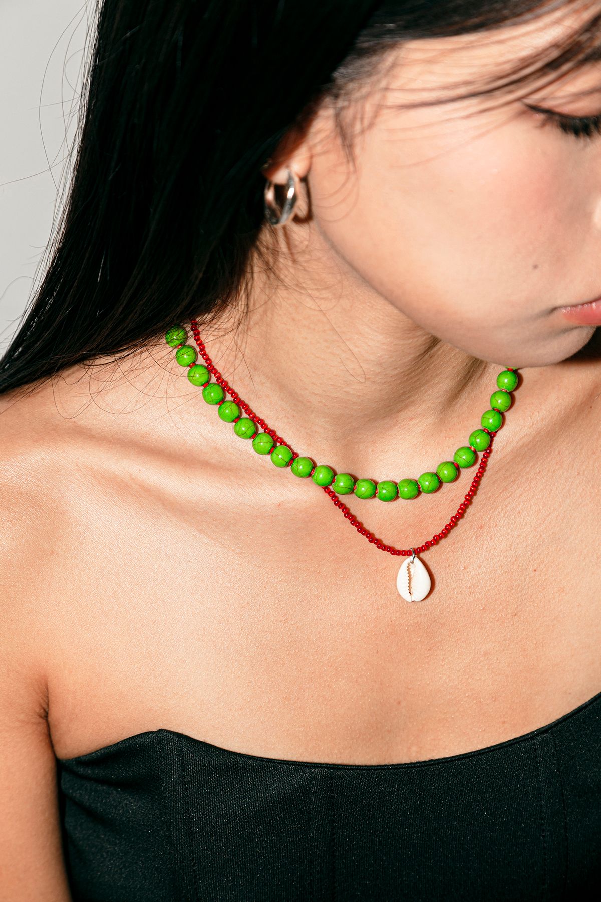 탁토(TACTO) 완두콩 목걸이  GREEN BEAN NECKLACE