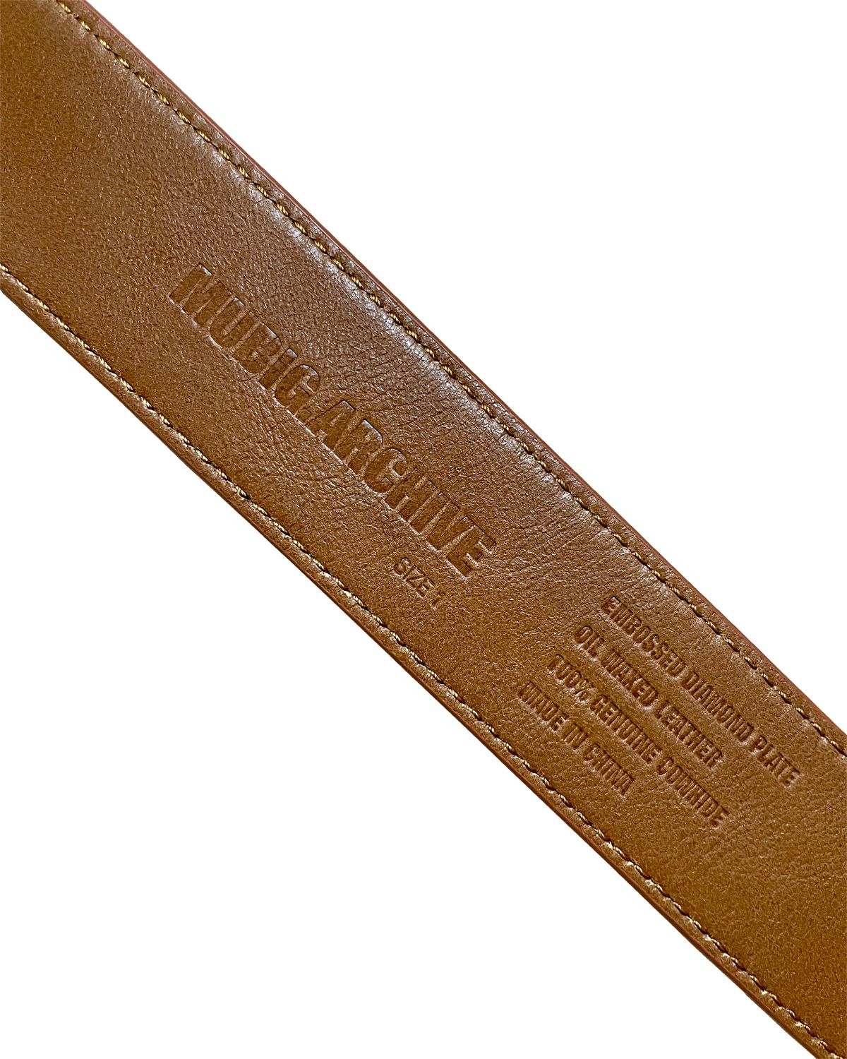 무비그아카이브(MUBIG.ARCHIVE) Diamond Plate belt (Brown)