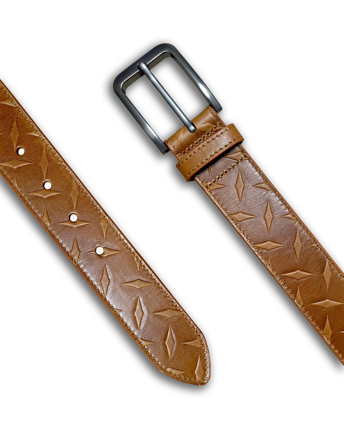무비그아카이브(MUBIG.ARCHIVE) Diamond Plate belt (Brown)