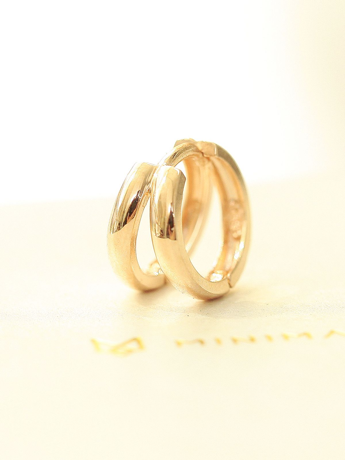 미니멀피어싱(MINIMALPIERCING) 14K 두줄 원터치 링 피어싱 귀걸이