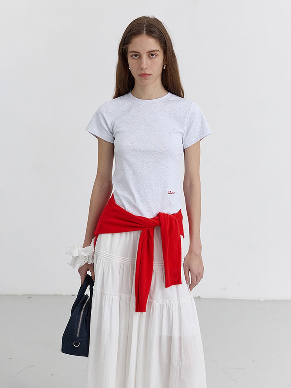Dunst ♥ CURVED HEM SLIM-FIT TOP /追跡付 MUSINSA公式 | DUNST FOR WOMEN CURVED HEM SLIM-FIT