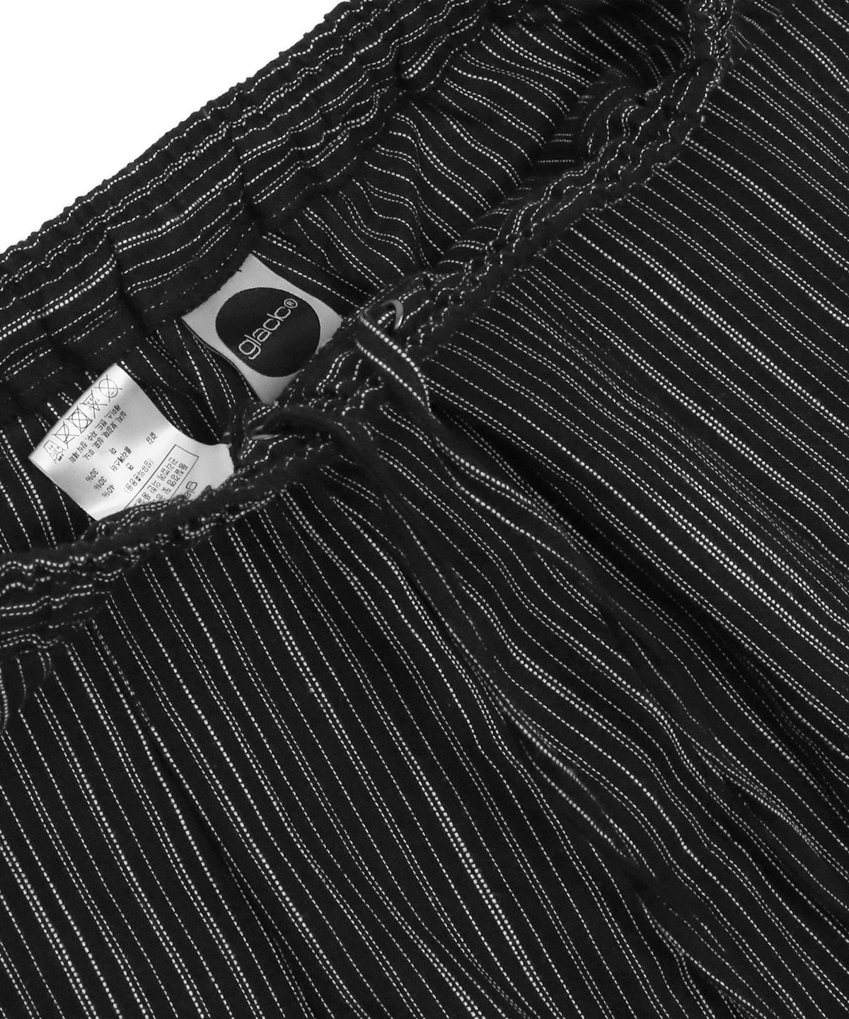글랙(GLACK) GP139 스트라이프 린넨 이지 팬츠 (BLACK)