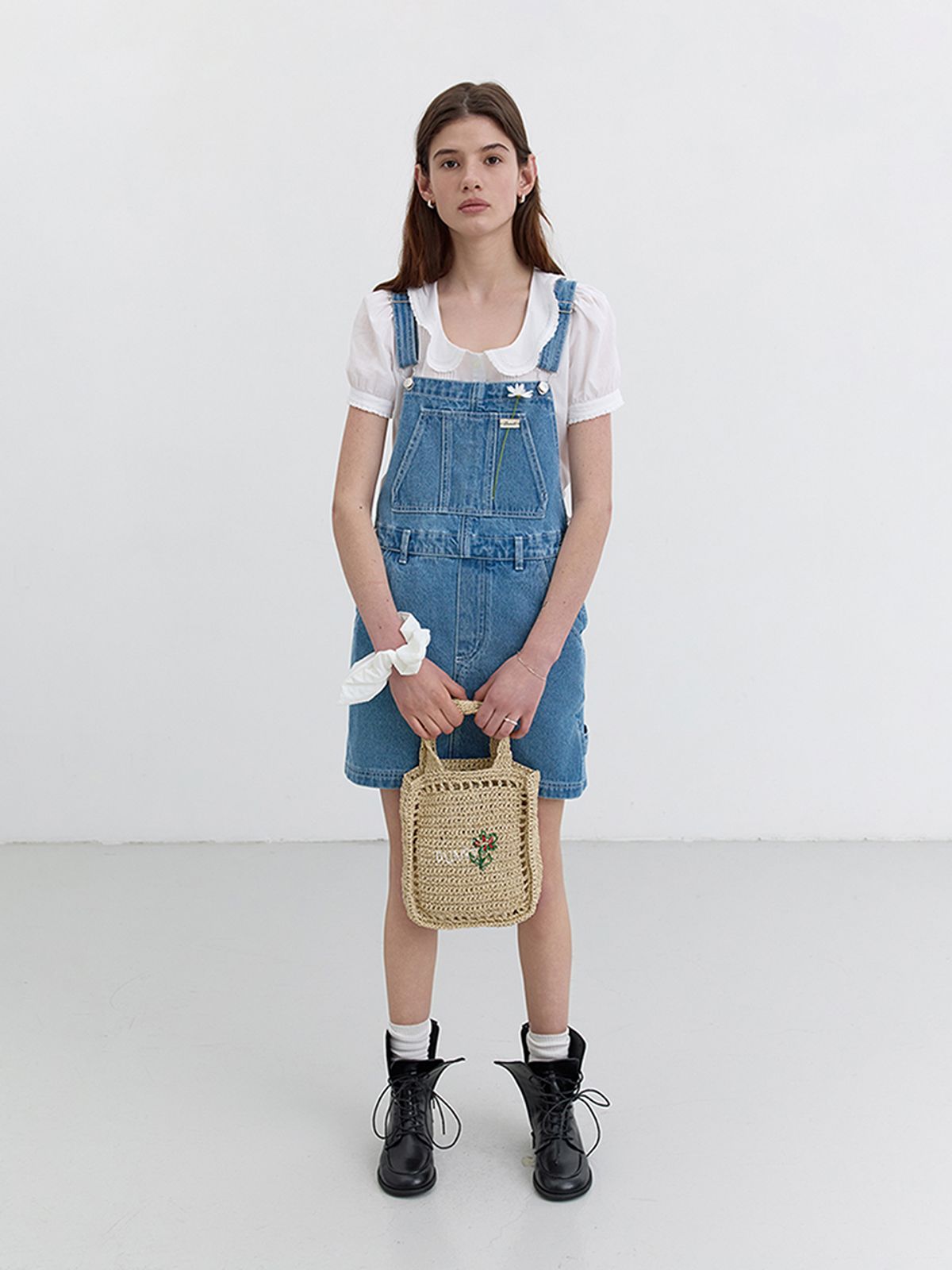 던스트(DUNST) HAND DRAWING BLOOM MINI BAG_UDBA5E216_NATURAL CREAM