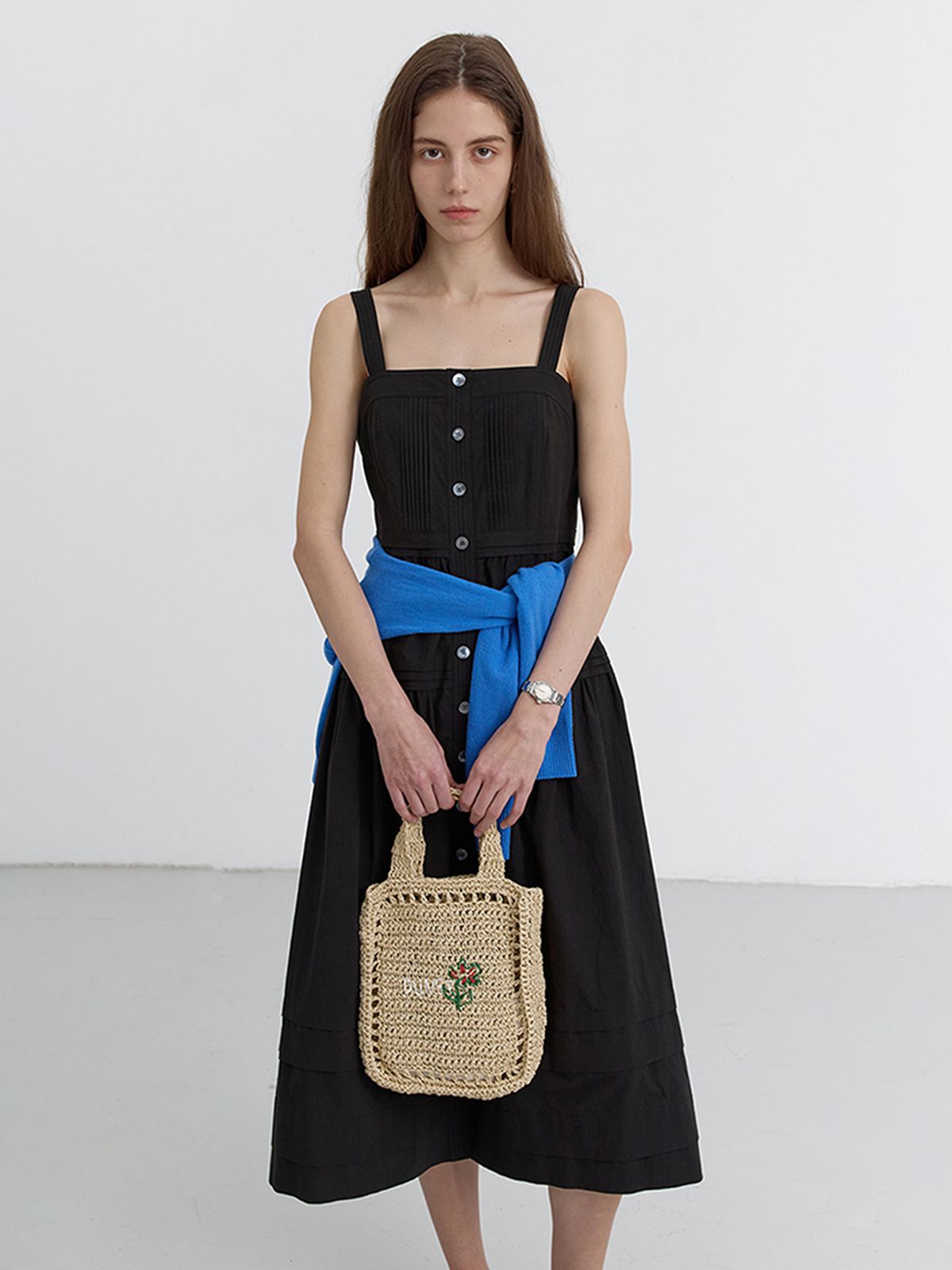 던스트(DUNST) HAND DRAWING BLOOM MINI BAG_UDBA5E216_NATURAL CREAM