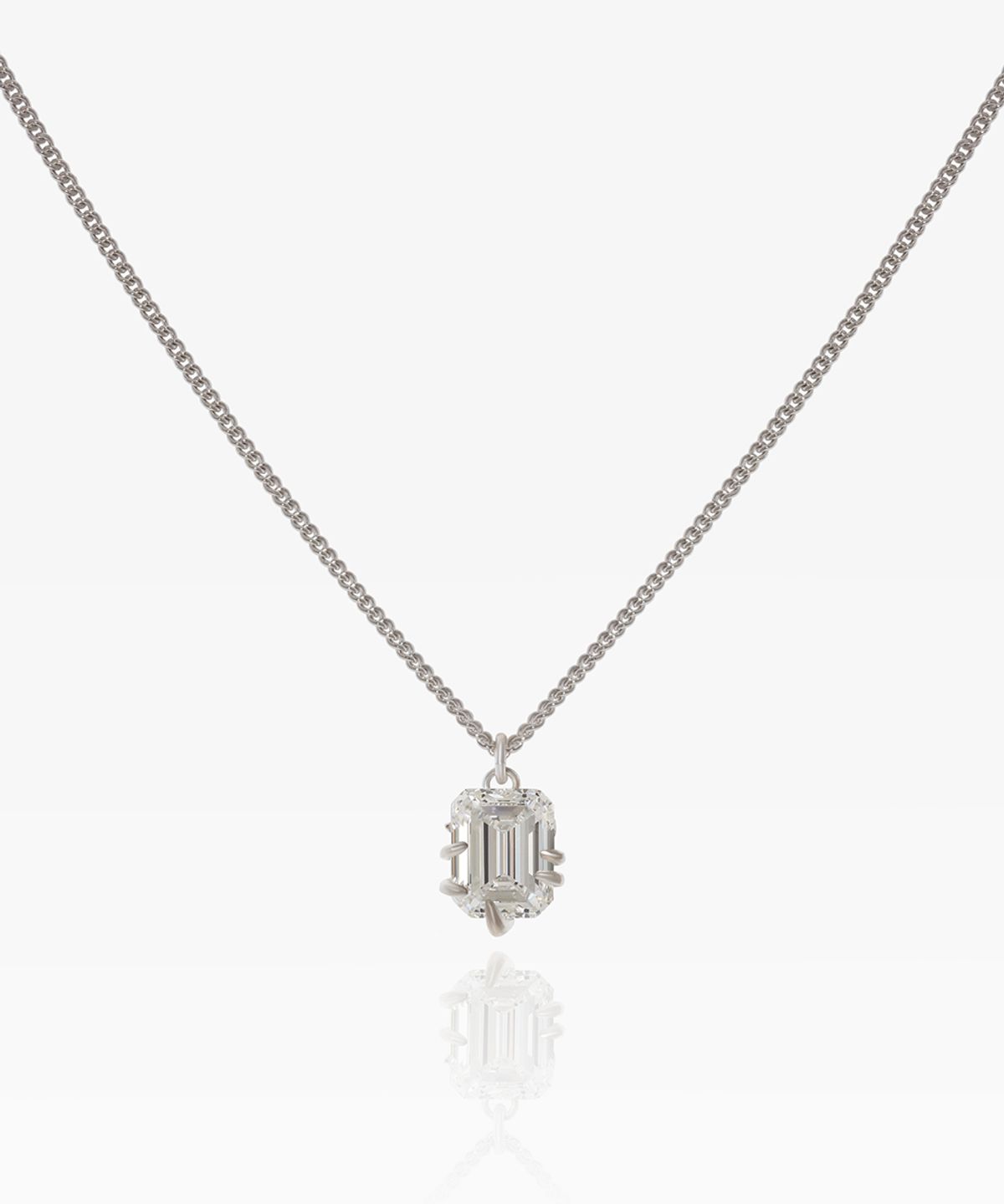 51퍼센트(51PERCENT) Clear Hug Necklace - Silver