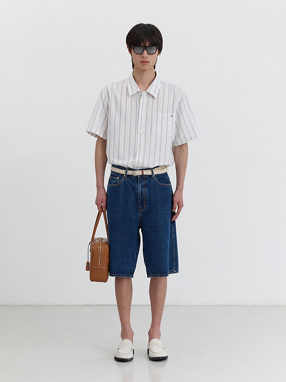 던스트 포 맨(DUNST FOR MEN) CLASSIC HOLIDAY SHIRT_UNISEX_UDSH5B126_SKY BLUE STRIPE