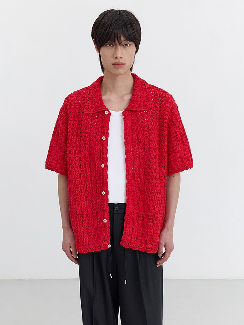 DUNST ■ OPEN COLLAR CROCHET CARDIGAN_UNISEX MUSINSA | DUNST OPEN COLLAR CROCHET