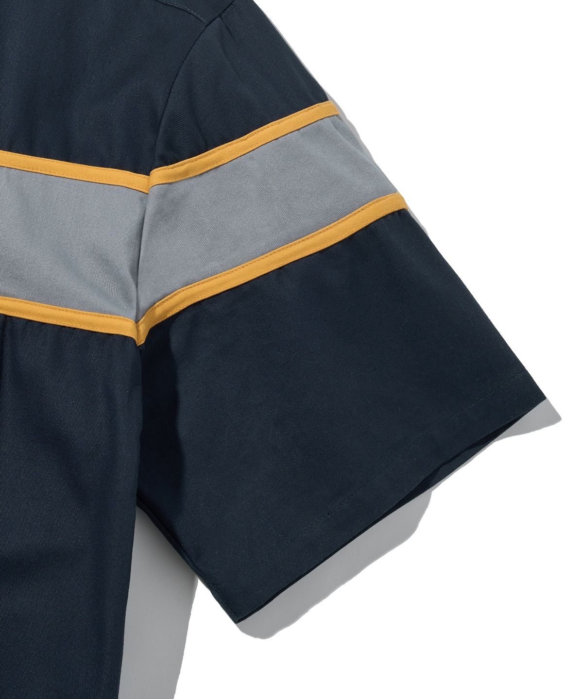 핍스 모터사이클(PHYPS MOTORCYCLE) Half Sleeve Zip Up Shirt Navy