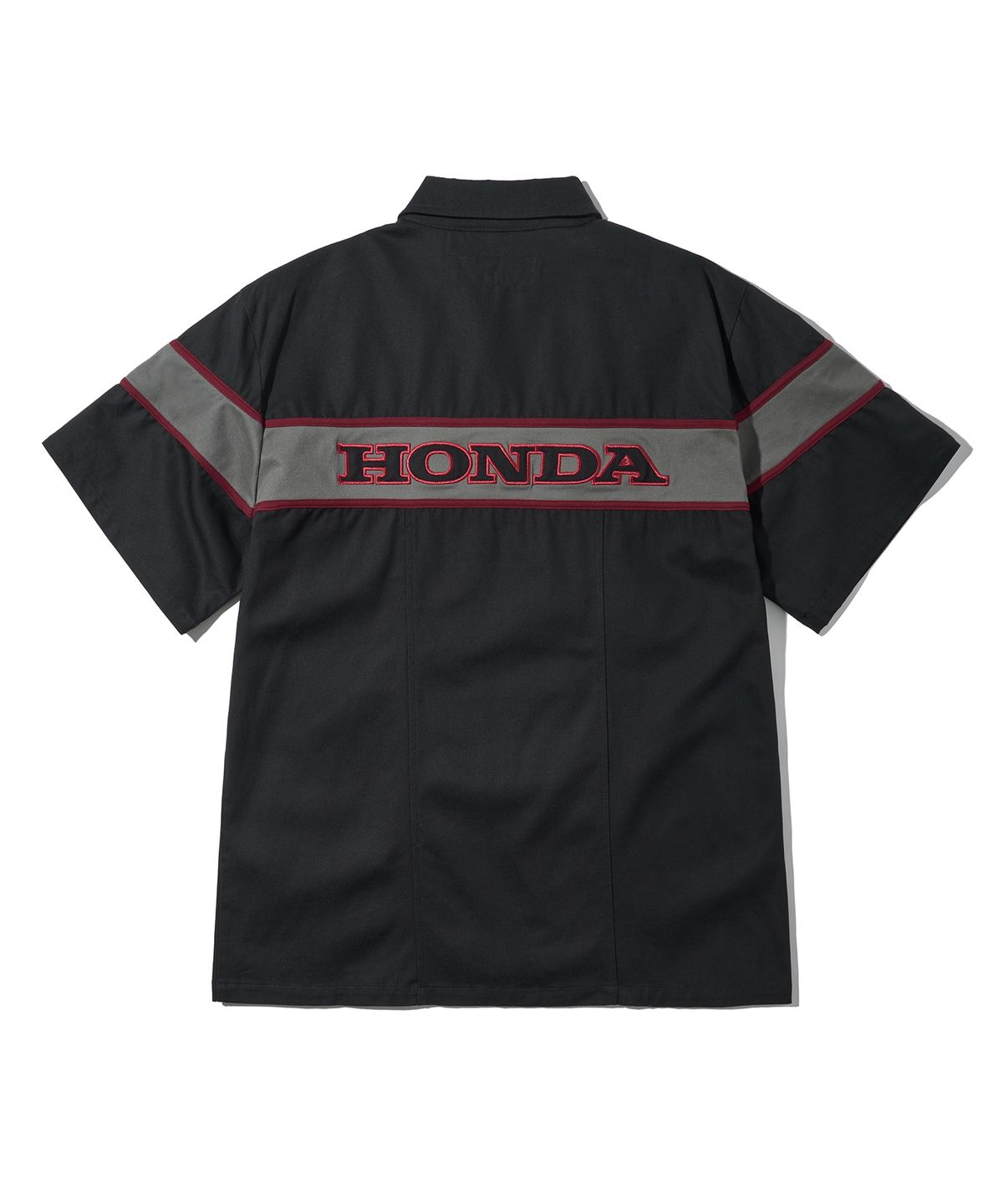 핍스 모터사이클(PHYPS MOTORCYCLE) Half Sleeve Zip Up Shirt Charcoal